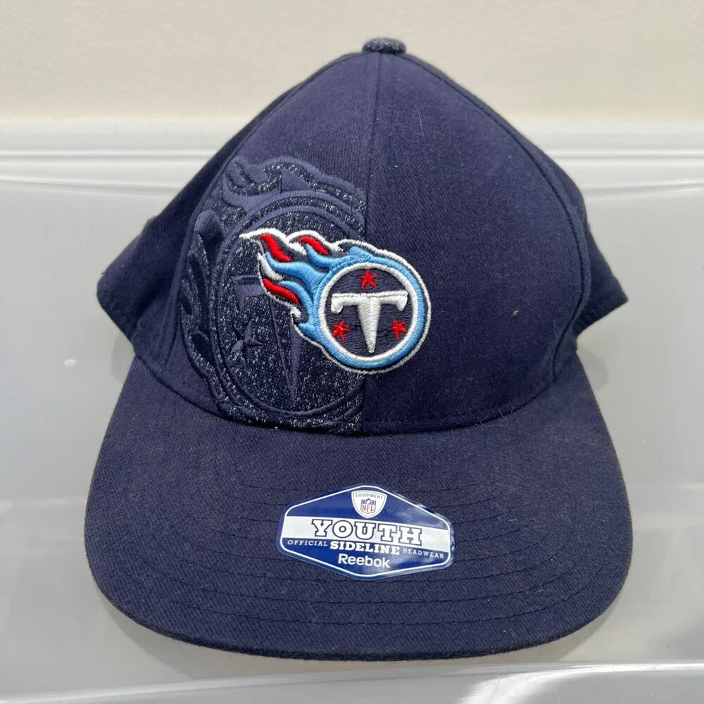 Reebok Tennessee Titans Hat Boys Adjustable Blue Stretch Football NFL Cap Youth